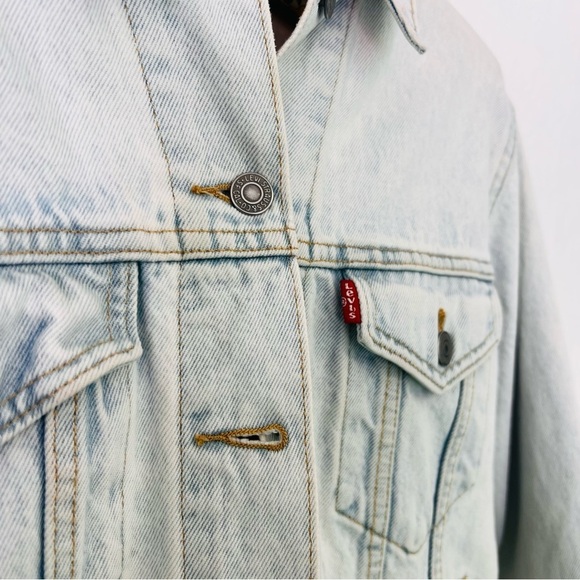 Custom Made Levi’s Recycled Rainbow PRIDE Upcycled Button Jacket Medium - Picture 11 of 16